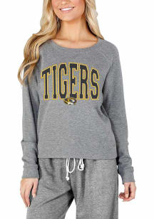 Concepts Sport Missouri Tigers Womens Grey Mainstream Crew Sweatshirt