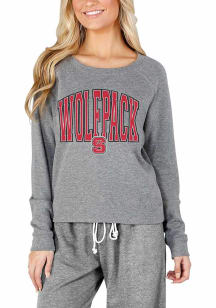 Concepts Sport NC State Wolfpack Womens Grey Mainstream Crew Sweatshirt