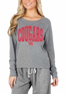 Concepts Sport Houston Cougars Womens Grey Mainstream Crew Sweatshirt