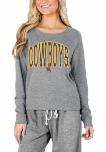 Concepts Sport Wyoming Cowboys Womens Grey Mainstream Crew Sweatshirt