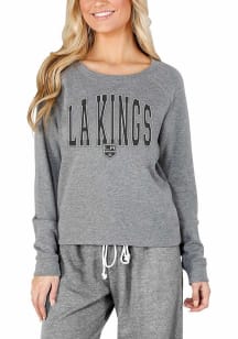 Concepts Sport Los Angeles Kings Womens Grey Mainstream Crew Sweatshirt
