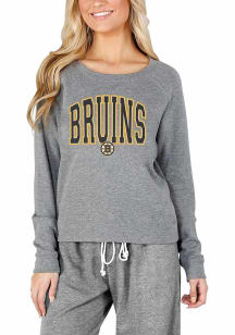 Concepts Sport Boston Bruins Womens Grey Mainstream Crew Sweatshirt