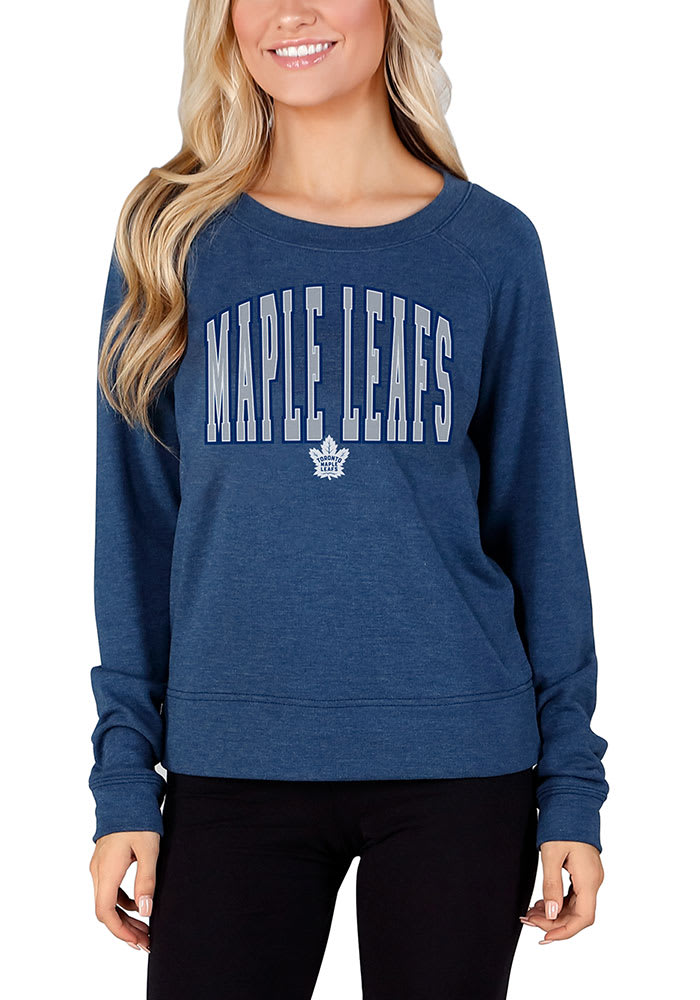 Toronto Maple Leafs Womens Navy Blue Mainstream Crew Sweatshirt