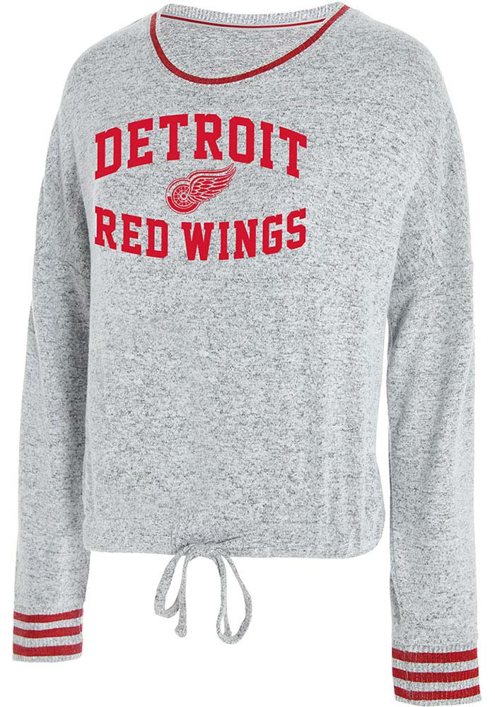 Detroit Red Wings Womens Grey Siesta Loungewear Sleep Shirt