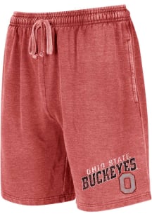 Ohio State Buckeyes Mens Red Trackside Burnout Shorts
