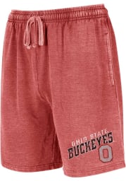 Ohio State Buckeyes Mens Red Trackside Burnout Shorts