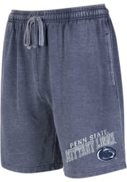 Penn State Nittany Lions Mens Navy Blue Trackside Burnout Shorts