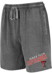Texas Tech Red Raiders Mens Charcoal Trackside Burnout Shorts