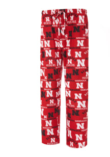 Nebraska Cornhuskers Mens Red Flagship Allover Print Sleep Pants