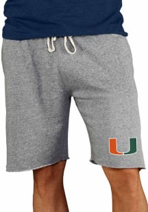 Concepts Sport Miami Hurricanes Mens Grey Mainstream Shorts