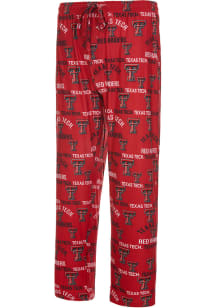 Texas Tech Red Raiders Mens Red Flagship Allover Print Sleep Pants