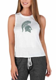 Michigan State Spartans Womens White Gable Tank Top
