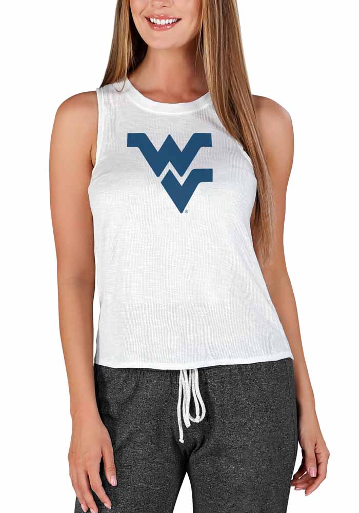 West Virginia Mountaineers Womens White Gable Tank Top