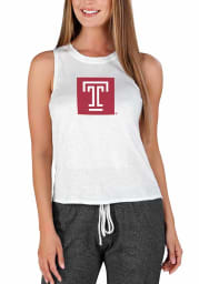 Temple Owls Womens White Gable Tank Top