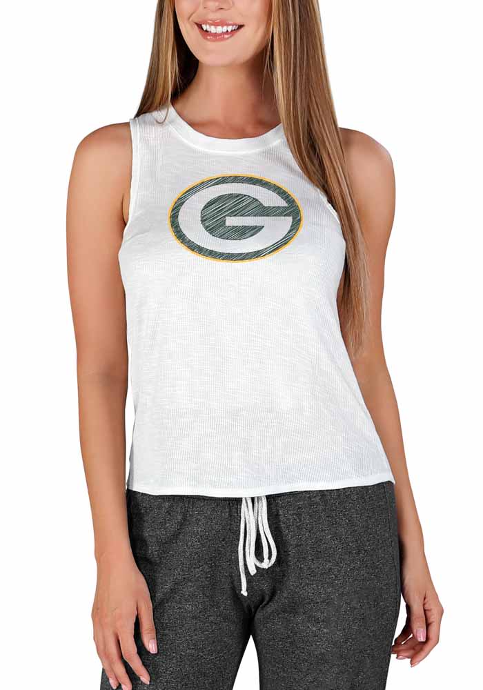 Green Bay Packers Antigua Women's Sleeveless Tribute Polo - Black