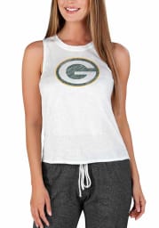 Green Bay Packers Womens White Gable Tank Top