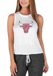 Chicago Bulls Womens White Gable Tank Top