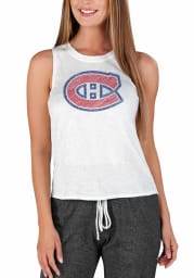 Montreal Canadiens Womens White Gable Tank Top
