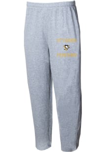 Pittsburgh Penguins Mens Grey Wordmark Mainstream Fashion Sweatpants