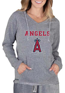 Concepts Sport Los Angeles Angels Womens Grey Mainstream Terry Hooded Sweatshirt
