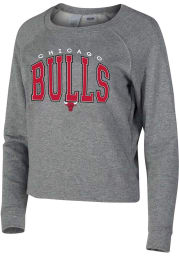 Chicago Bulls Womens Navy Blue Mainstream Crew Sweatshirt