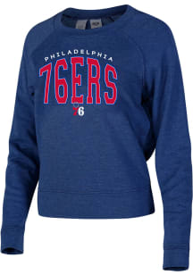 Philadelphia 76ers Womens Blue Mainstream Crew Sweatshirt