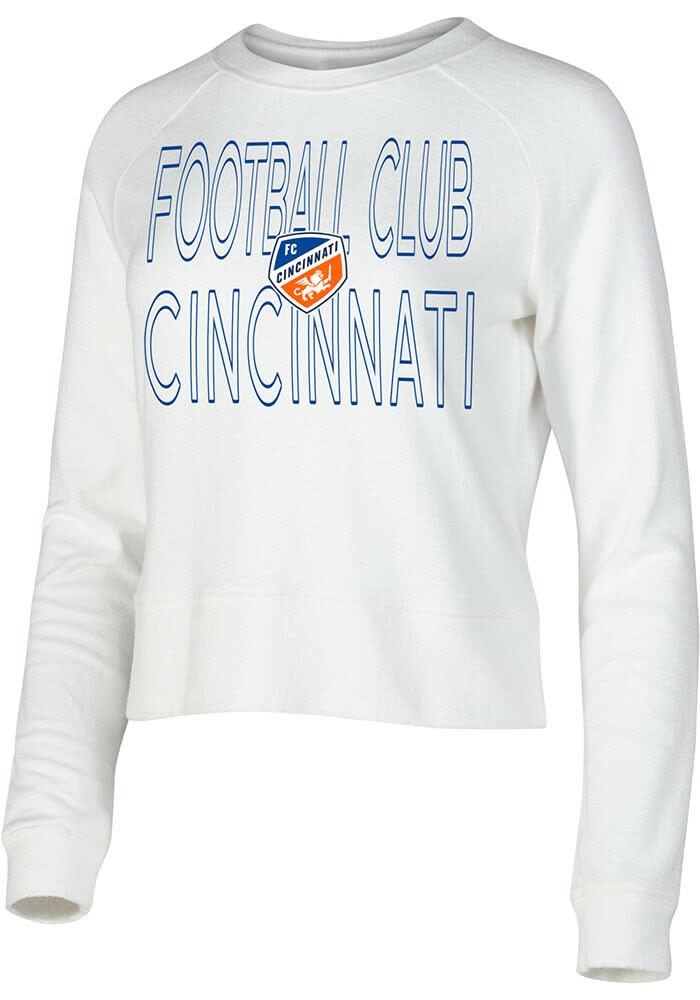 FC Cincinnati Womens White Colonnade Crew Sweatshirt