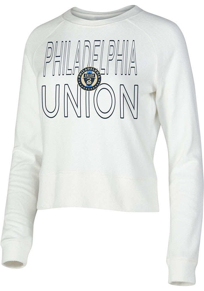 Philadelphia Union Womens White Colonnade Crew Sweatshirt