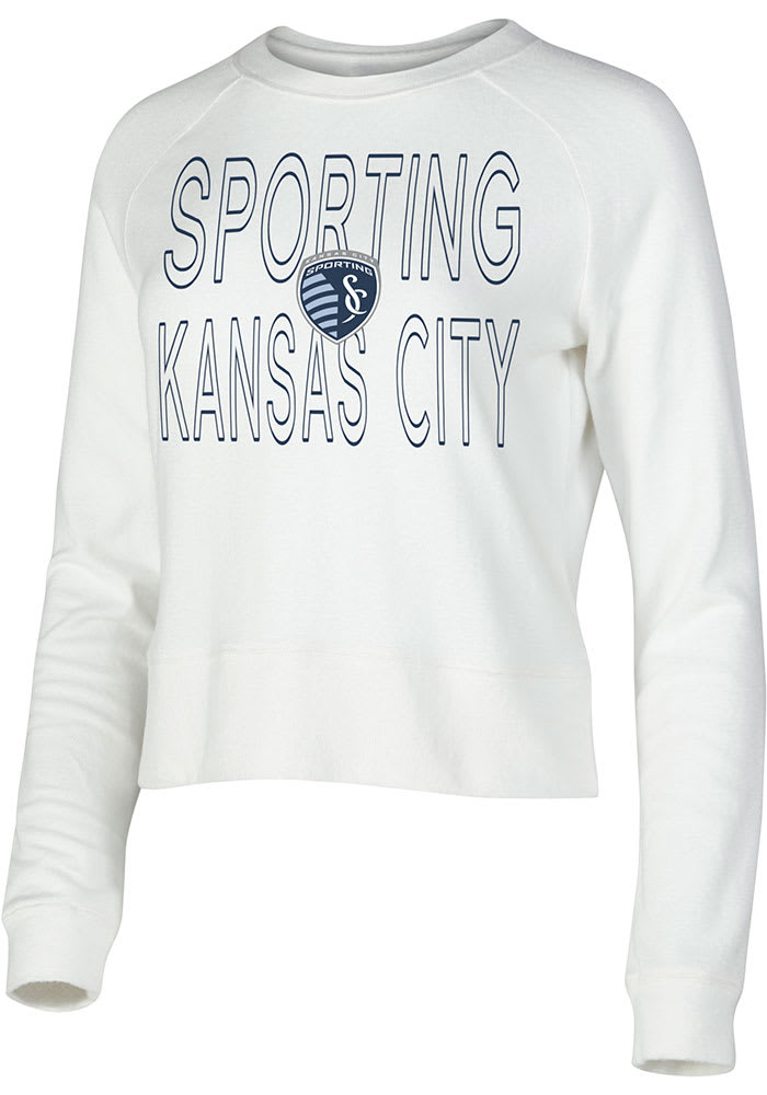 Sporting Kansas City Womens White Colonnade Crew Sweatshirt