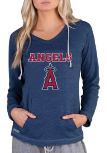 Concepts Sport Los Angeles Angels Womens Navy Blue Mainstream Terry Hooded Sweatshirt