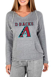 Arizona Diamondbacks Womens Grey Mainstream Terry Hooded Sweatshirt