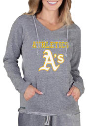 Oakland Athletics Womens Grey Mainstream Terry Hooded Sweatshirt