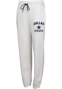 Dallas Cowboys Womens Borough White Sweatpants