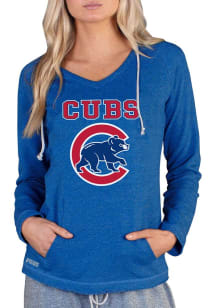 Concepts Sport Chicago Cubs Womens Blue Mainstream Terry Hooded Sweatshirt