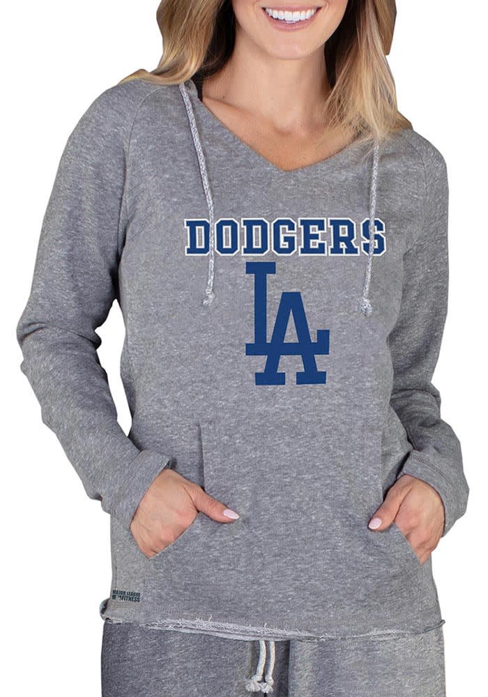 Los Angeles Dodgers Womens Mainstream Terry Hoodie - Grey