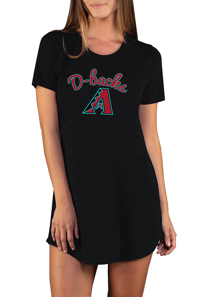 Arizona Diamondbacks Womens Black Marathon Loungewear Sleep Shirt