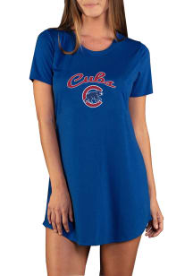 Concepts Sport Chicago Cubs Womens Blue Marathon Loungewear Sleep Shirt