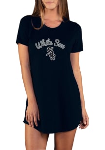 Concepts Sport Chicago White Sox Womens Black Marathon Loungewear Sleep Shirt