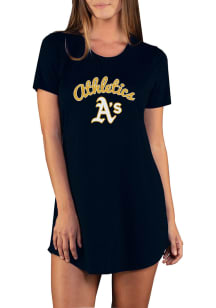 Concepts Sport Oakland Athletics Womens Black Marathon Loungewear Sleep Shirt
