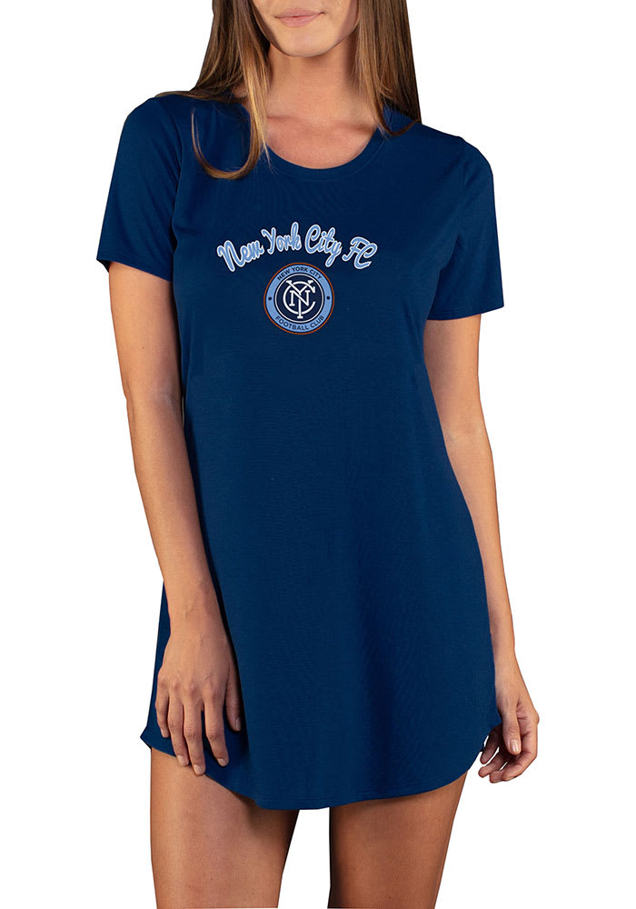 New York City FC Womens Navy Blue Marathon Loungewear Sleep Shirt