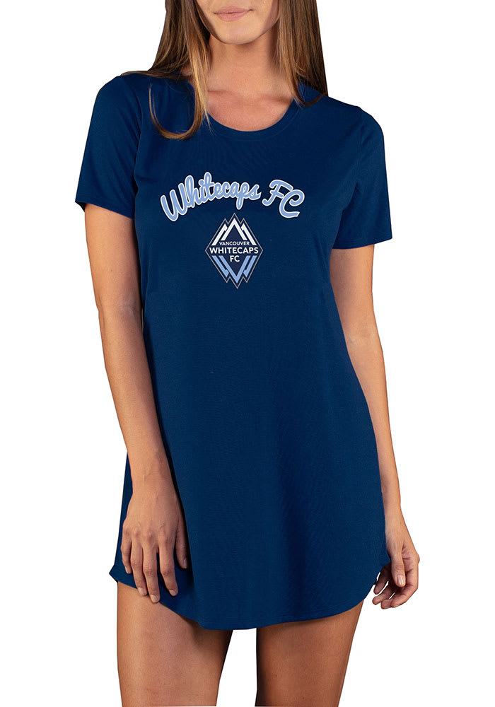 Vancouver Whitecaps FC Womens Navy Blue Marathon Loungewear Sleep Shirt