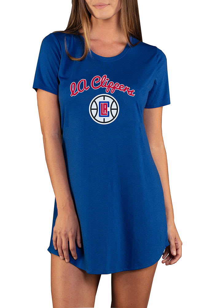 Los Angeles Clippers Womens Blue Marathon Loungewear Sleep Shirt