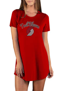 Concepts Sport Portland Trail Blazers Womens Red Marathon Loungewear Sleep Shirt