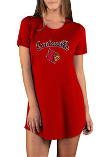 Concepts Sport Louisville Cardinals Womens Red Marathon Loungewear Sleep Shirt