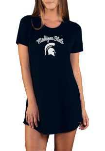 Concepts Sport Michigan State Spartans Womens Black Marathon Loungewear Sleep Shirt