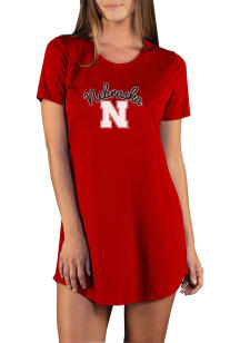 Concepts Sport Nebraska Cornhuskers Womens Red Marathon Loungewear Sleep Shirt