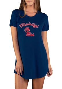 Concepts Sport Ole Miss Rebels Womens Navy Blue Marathon Loungewear Sleep Shirt