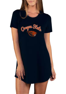 Concepts Sport Oregon State Beavers Womens Black Marathon Loungewear Sleep Shirt
