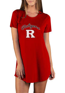 Concepts Sport Rutgers Scarlet Knights Womens Red Marathon Loungewear Sleep Shirt
