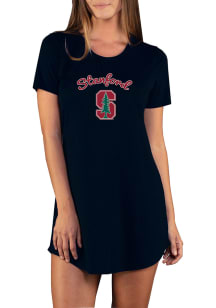 Concepts Sport Stanford Cardinal Womens Black Marathon Loungewear Sleep Shirt